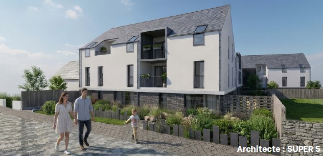 Construction de 14 logements et 2 cellules commerciales "Résidence des Fontaines" à Ploeren (56)